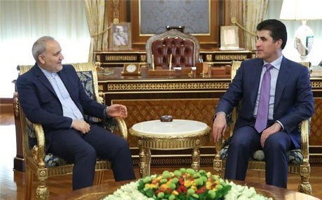 نيجيرفان البارزاني يجتمع مع الوفد الايراني في اربيل